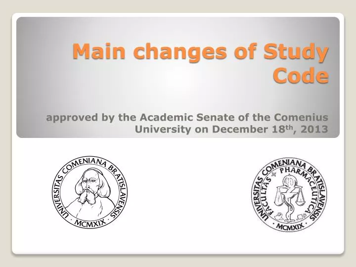 main c hanges of study code