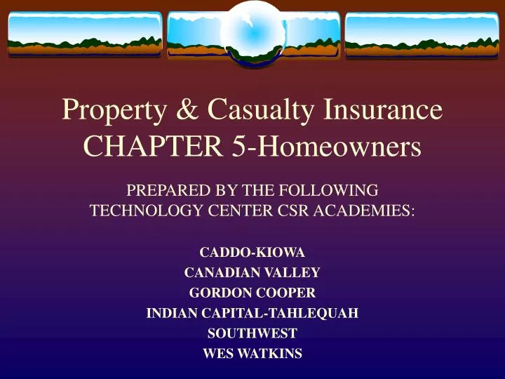 property casualty insurance chapter 5 homeowners