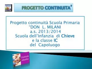 progetto continuita