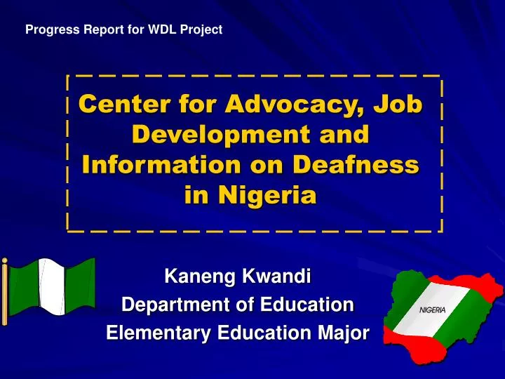 center for advocacy job development and information on deafness in nigeria