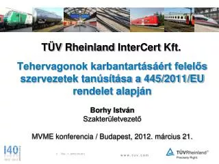 t v rheinland intercert kft