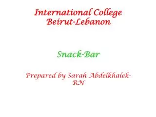 International College Beirut-Lebanon