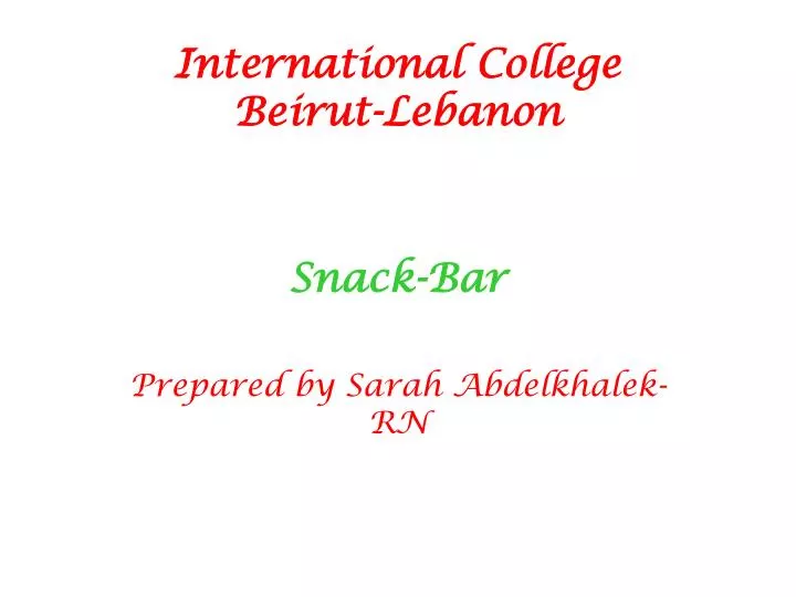 international college beirut lebanon