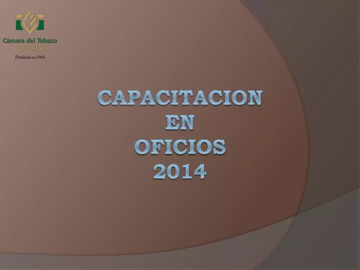 capacitacion en oficios 2014