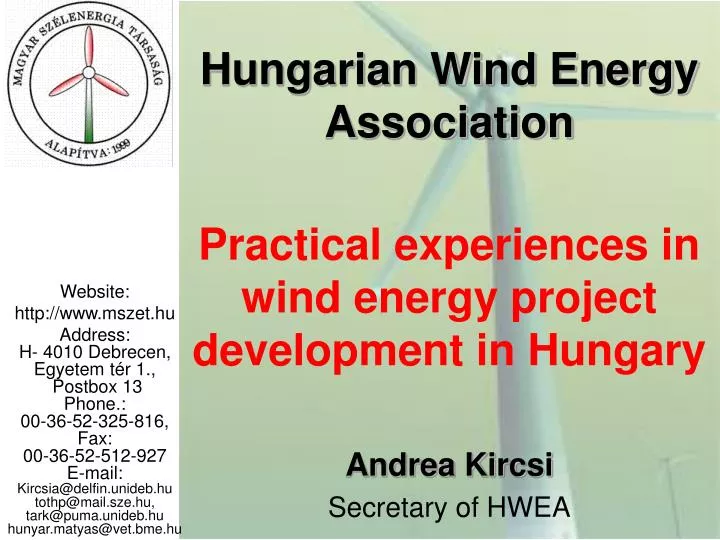 hungarian wind energy association