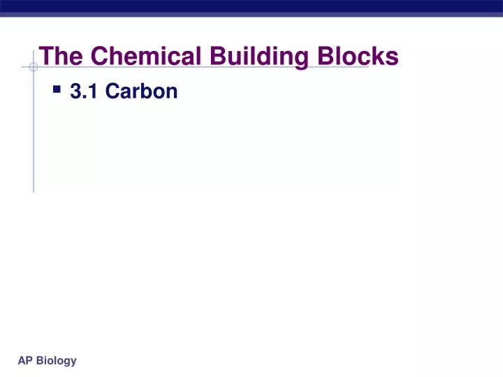 the chemical building blocks