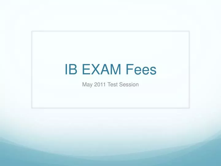 ib exam fees