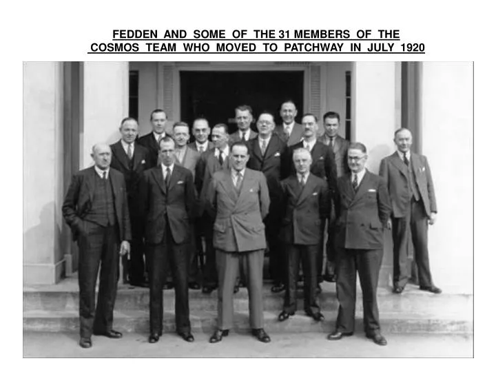 fedden and some of the 31 members of the cosmos team who moved to patchway in july 1920