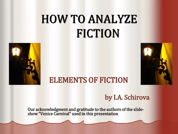 how to analyze fiction