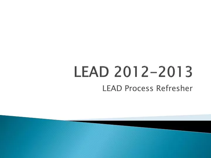 lead 2012 2013