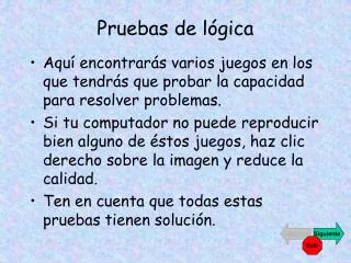 pruebas de l gica