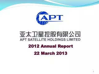 2012 Annual Report 22 March 2013