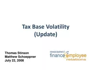 Tax Base Volatility (Update)