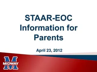STAAR-EOC Information for Parents