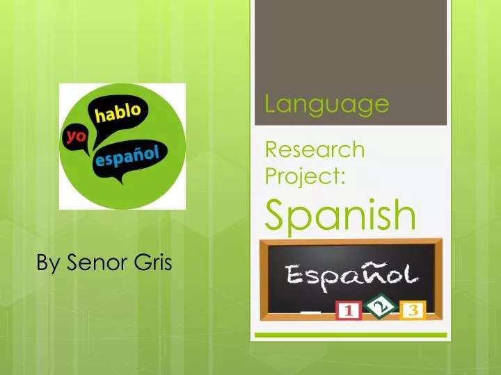 research project spanish