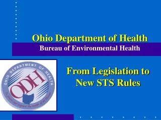 Ohio Department of Health Bureau of Environmental Health