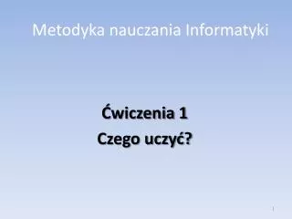metodyka nauczania informatyki