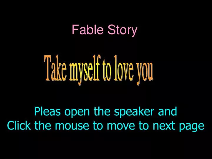 pleas open the speaker and click the mouse to move to next page