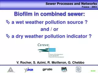 Biofilm in combined sewer: ? a wet weather pollution source ? and / or