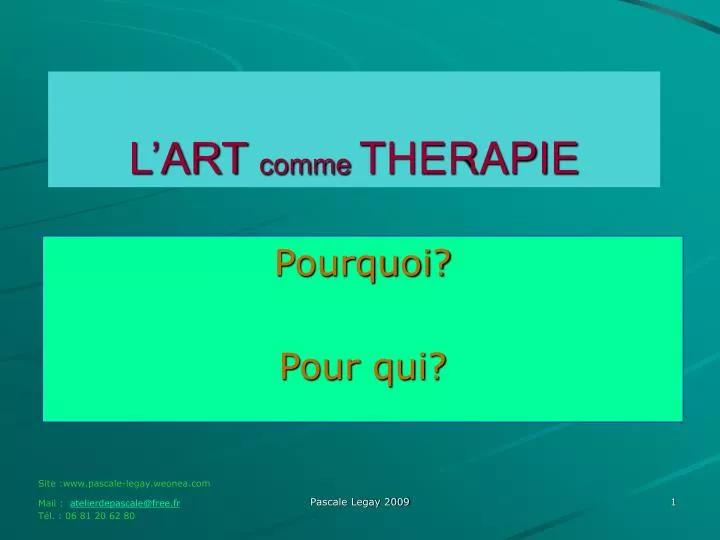 l art comme therapie