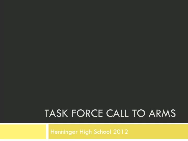 task force call to arms