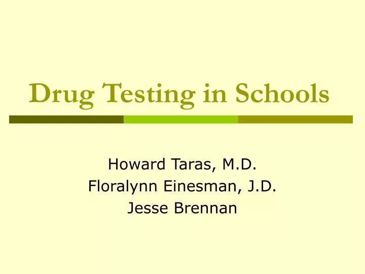 drug testing in schools