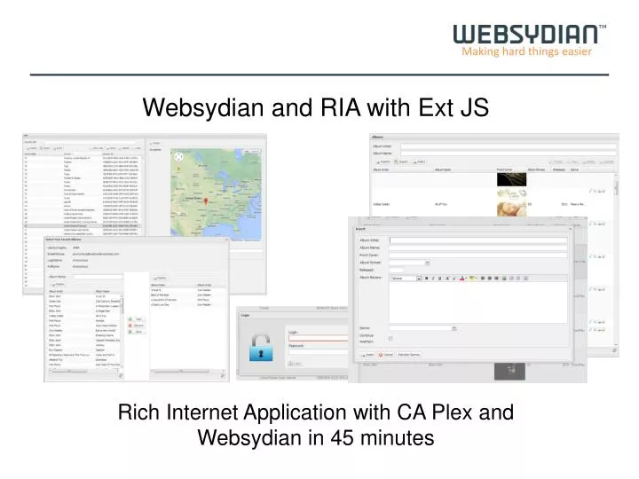 websydian and ria with ext js
