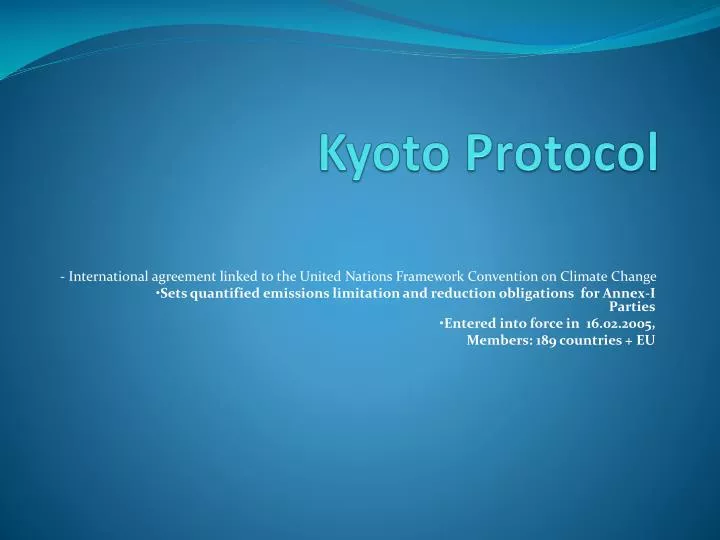 kyoto protocol