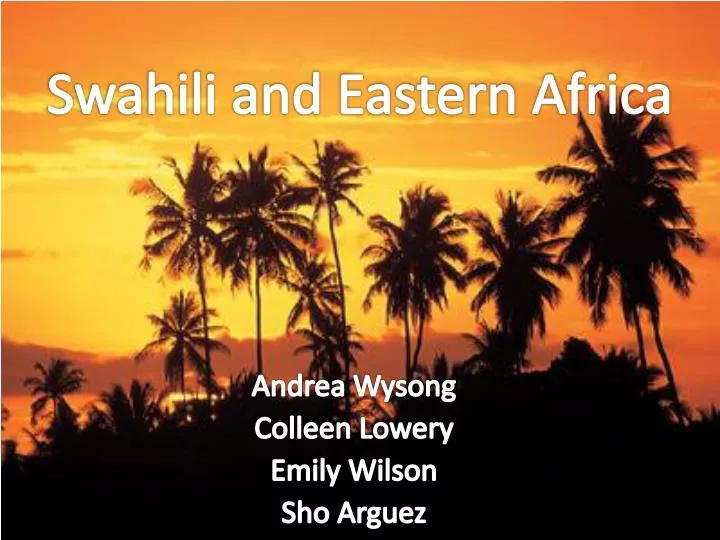 swahili and eastern africa