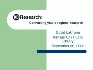 Research: Connecting you to regional research