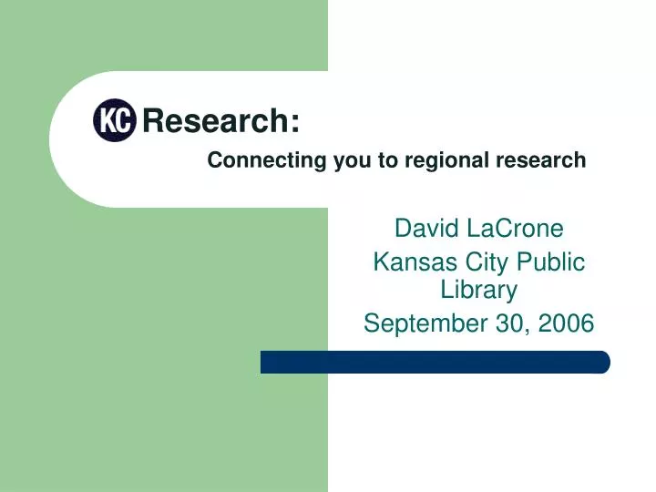 research connecting you to regional research