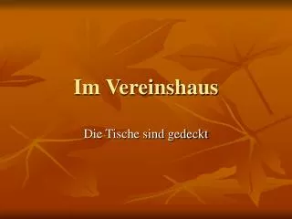 im vereinshaus