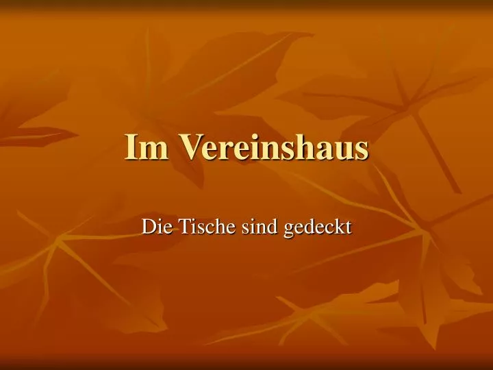 im vereinshaus