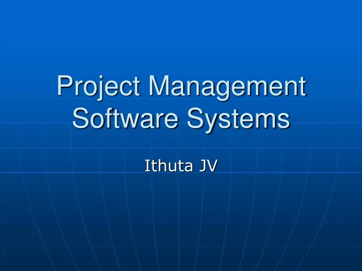 project management software systems