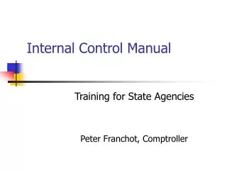 Internal Control Manual