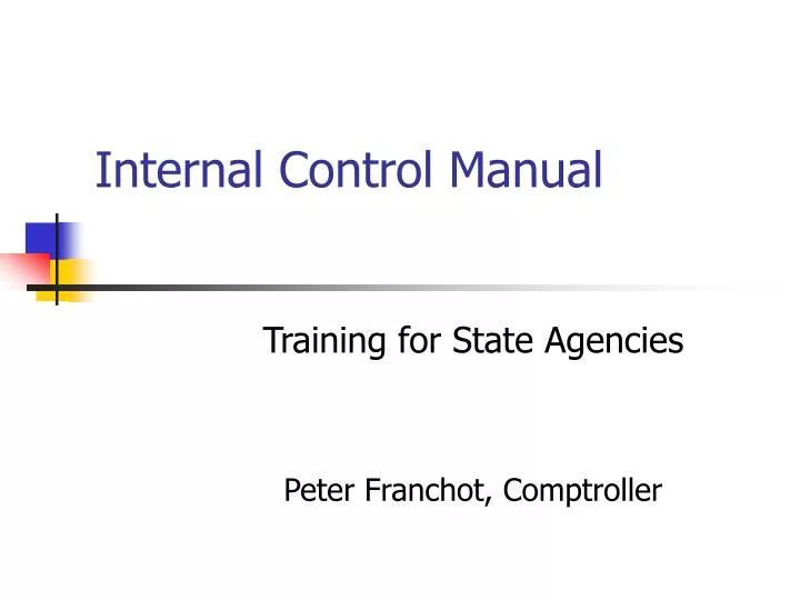 internal control manual