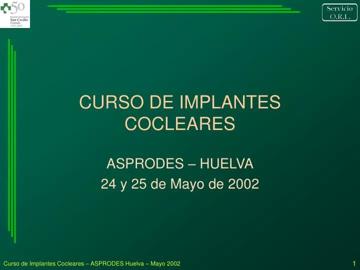 curso de implantes cocleares