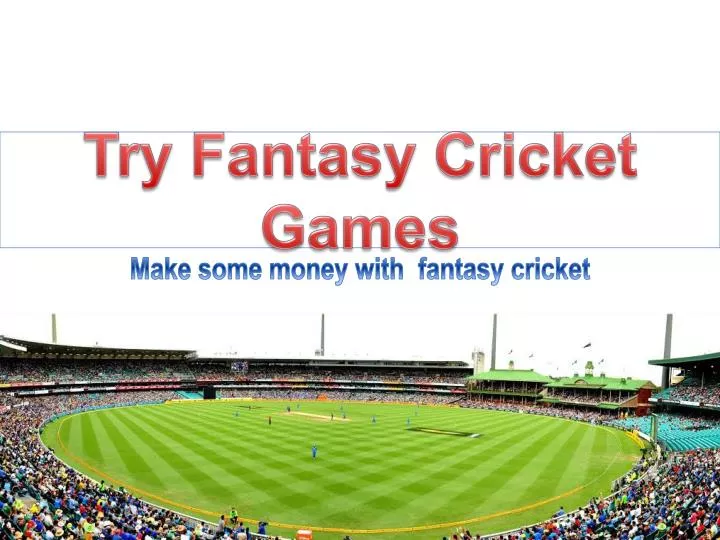 try fantasy cricket games