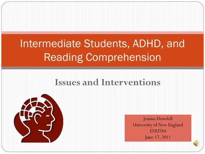 intermediate students adhd and reading comprehension