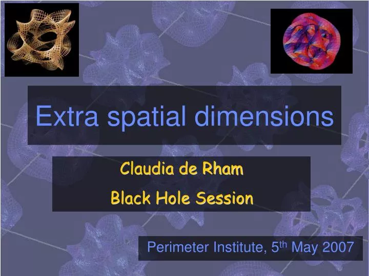 extra spatial dimensions