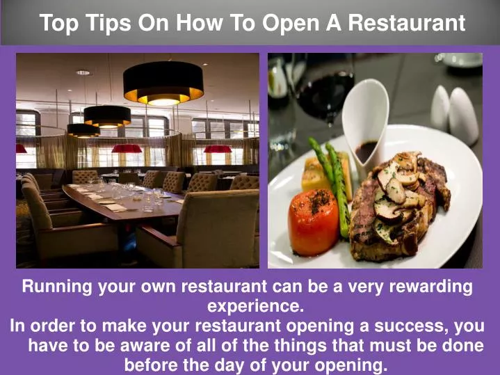 top tips on how to open a restaurant