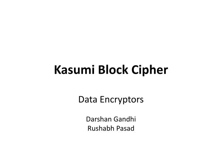 kasumi block cipher