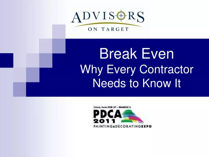 break even why every contractor needs to know it
