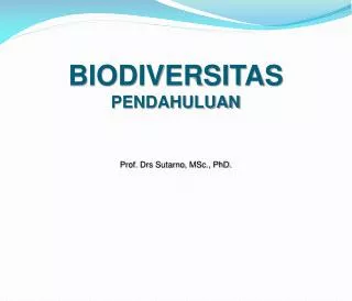 biodiversitas pendahuluan