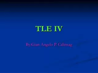 TLE IV