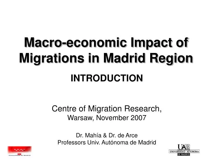 macro economic impact of migrations in madrid region