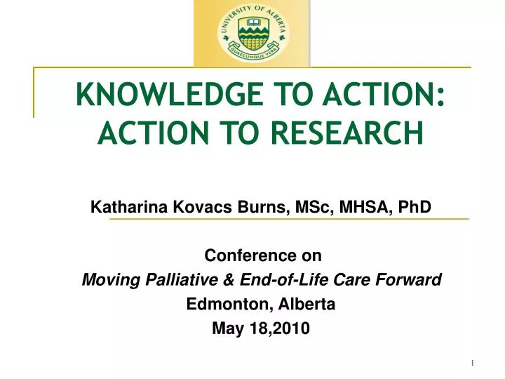 knowledge to action action to research