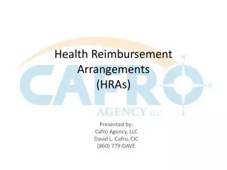 Health Reimbursement Arrangements (HRAs)