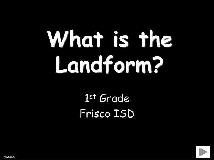 what is the landform