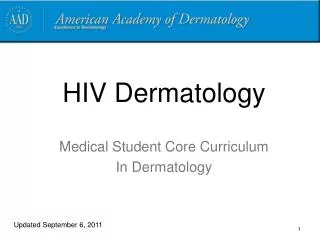 HIV Dermatology